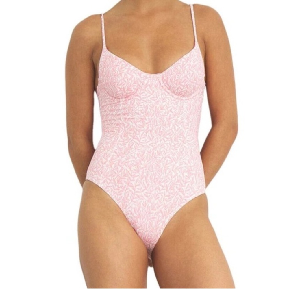 Onia Womens Chelsea Coral Floral One-Piece Swimsuit NWT Size M